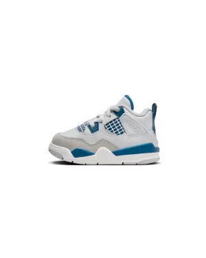 Air Jordan 4 Retro (Td) - Off White / Military Blue / Neutral Grey