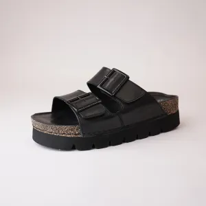 Alice 01 Black Leather Slides