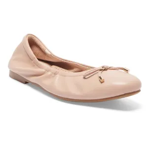 Allegra Flat in Blush Leather