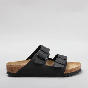 BIRKENSTOCK ARIZONA BLACK SOFT FOOTBED SANDALS