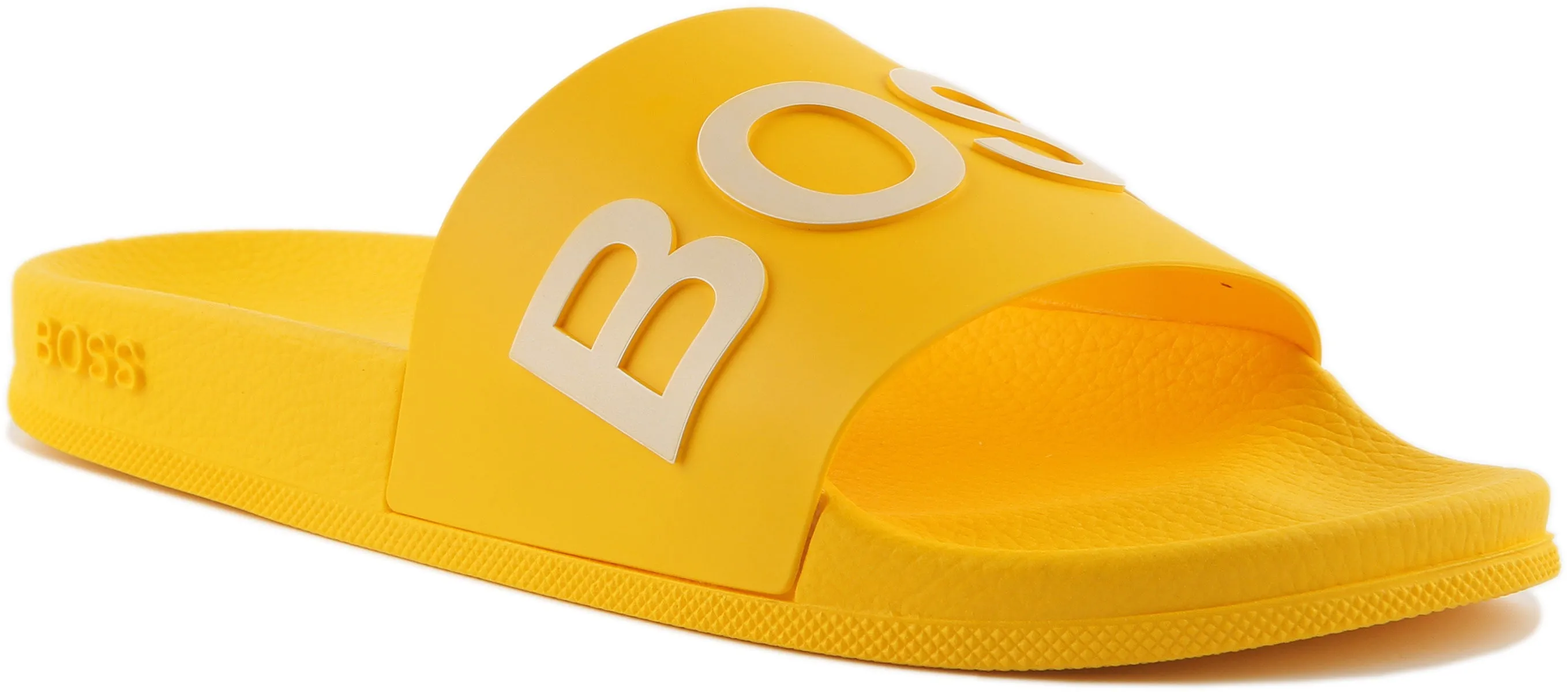 Boss Bay Sliders In Yellow For Men