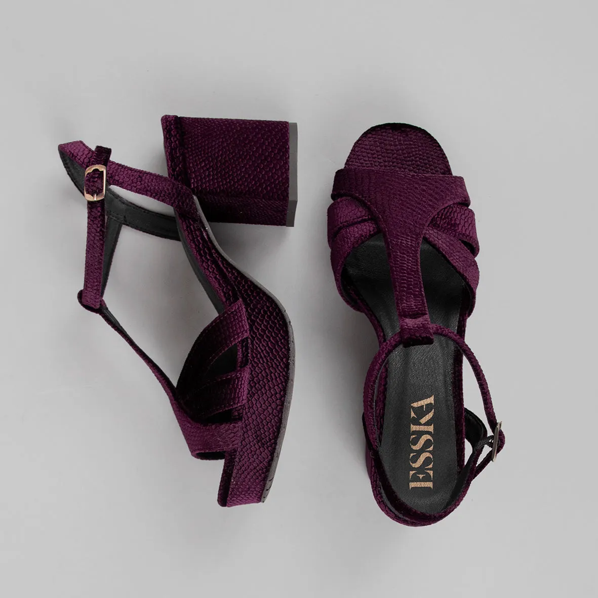 Charlie Velvet Dark Plum