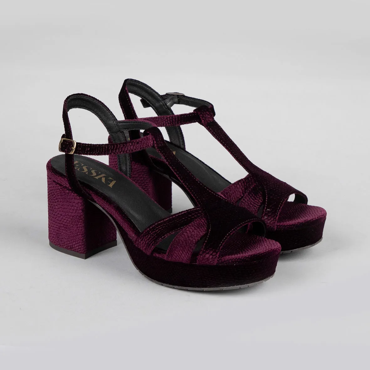 Charlie Velvet Dark Plum