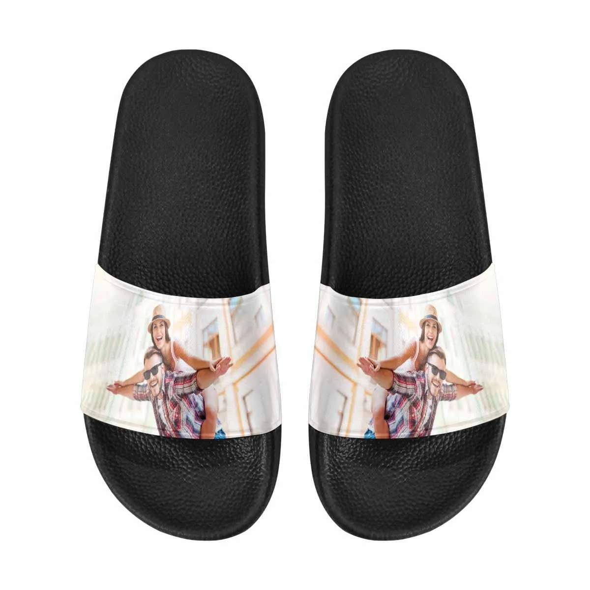 Custom Couple's Photo Women's Slide Sandals