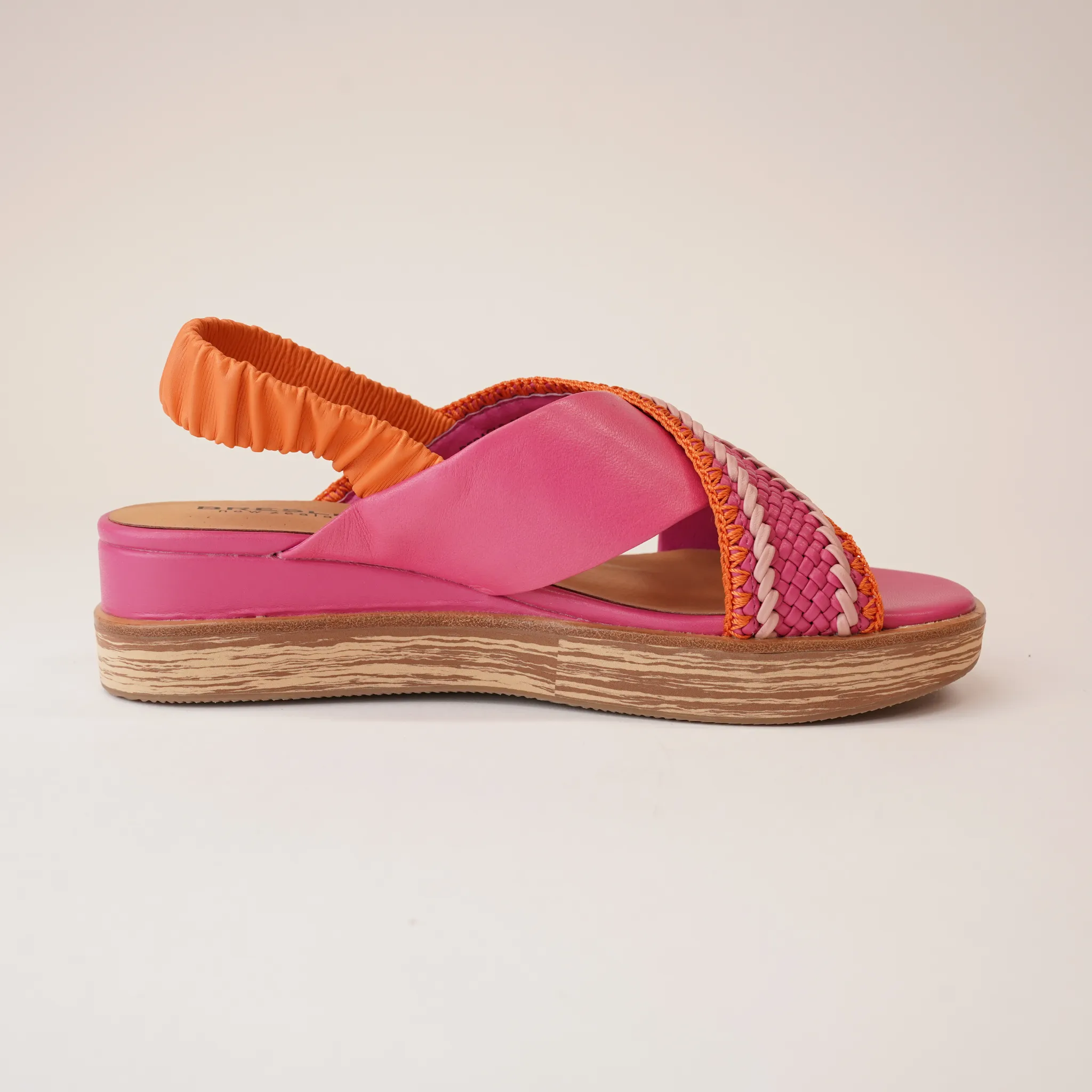 Debacle Fuchsia Multi Leather Sandals