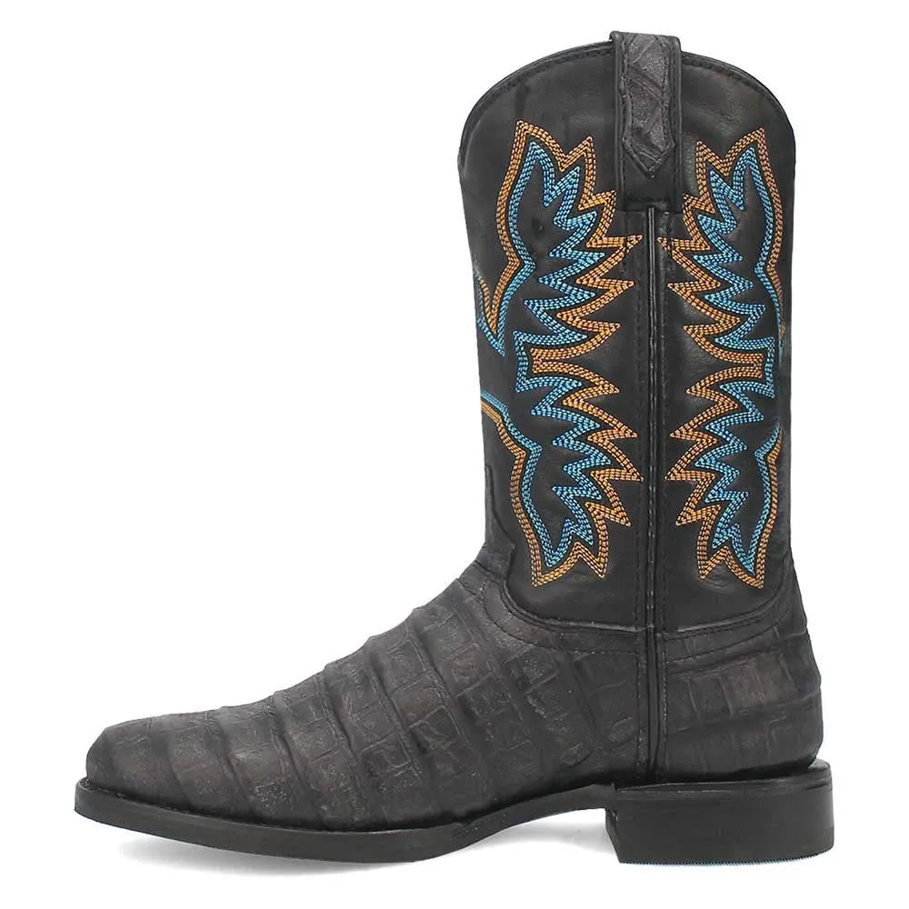 Dingo Trail Boss Round Toe Black Leather Boots