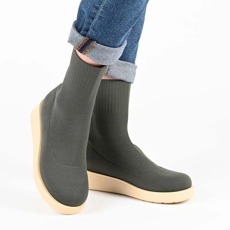 EBBY PLATFORM SOCK BOOT IN KNIT FABRIC