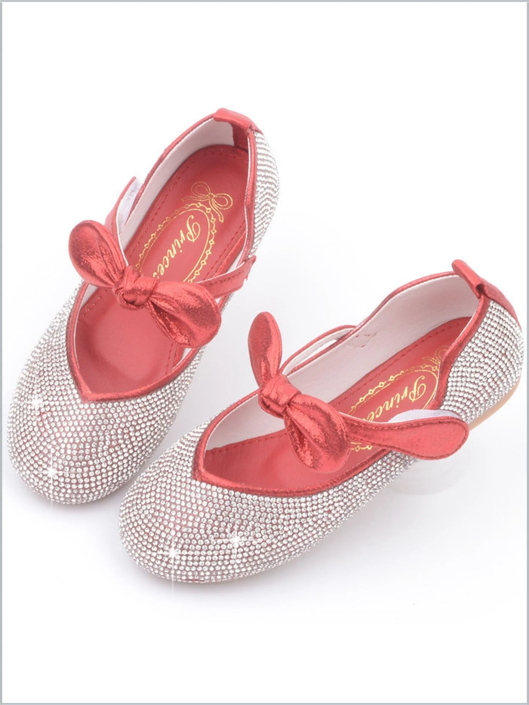 Glitter Bow Flats By Liv and Mia