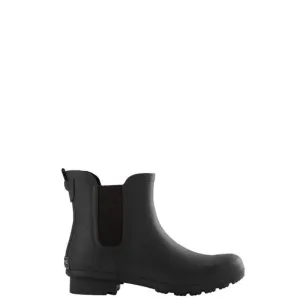 Ladies Roma Chelsea Matte Black Rain Boots