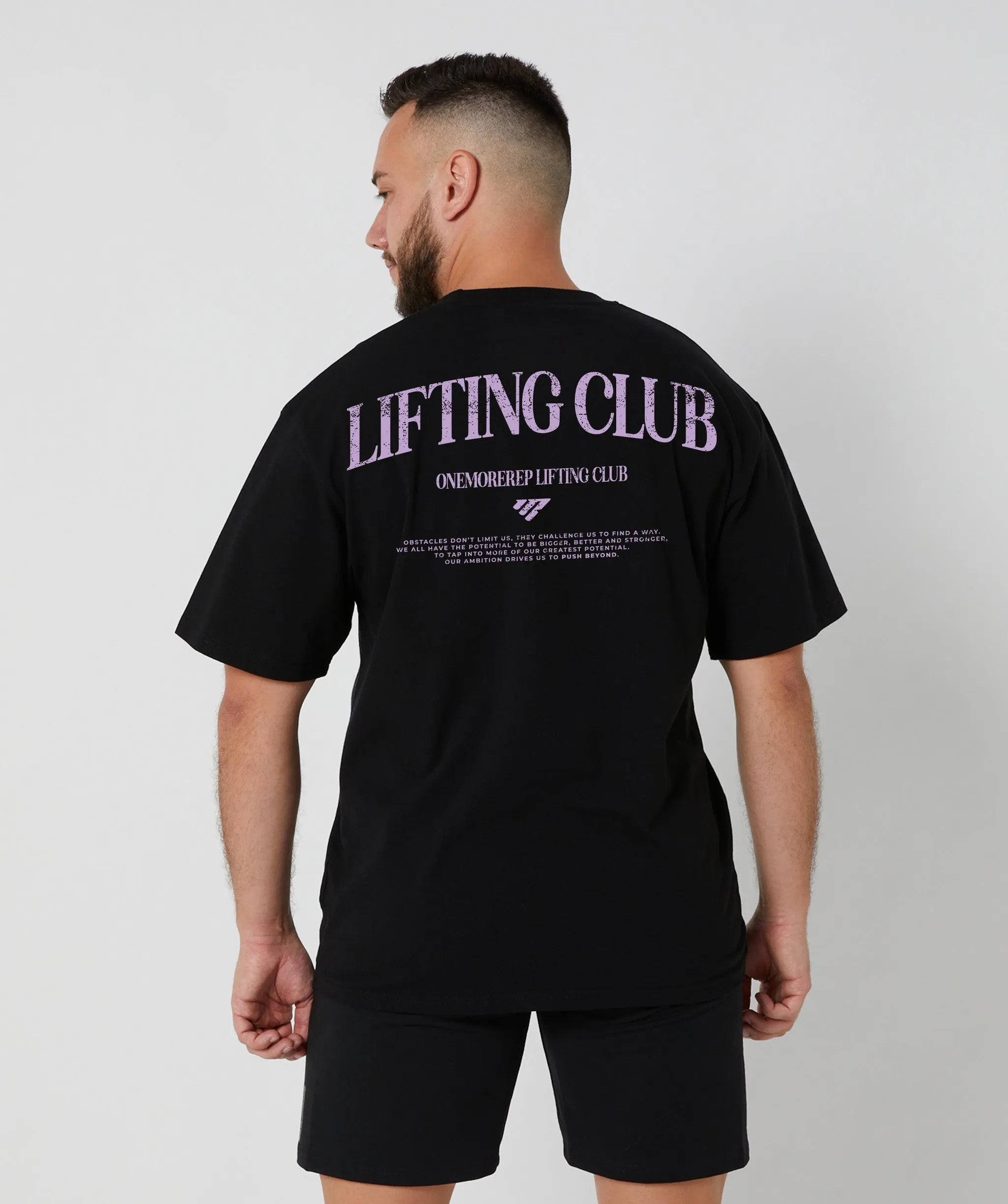 Lifting Club Tee Black/Lilac