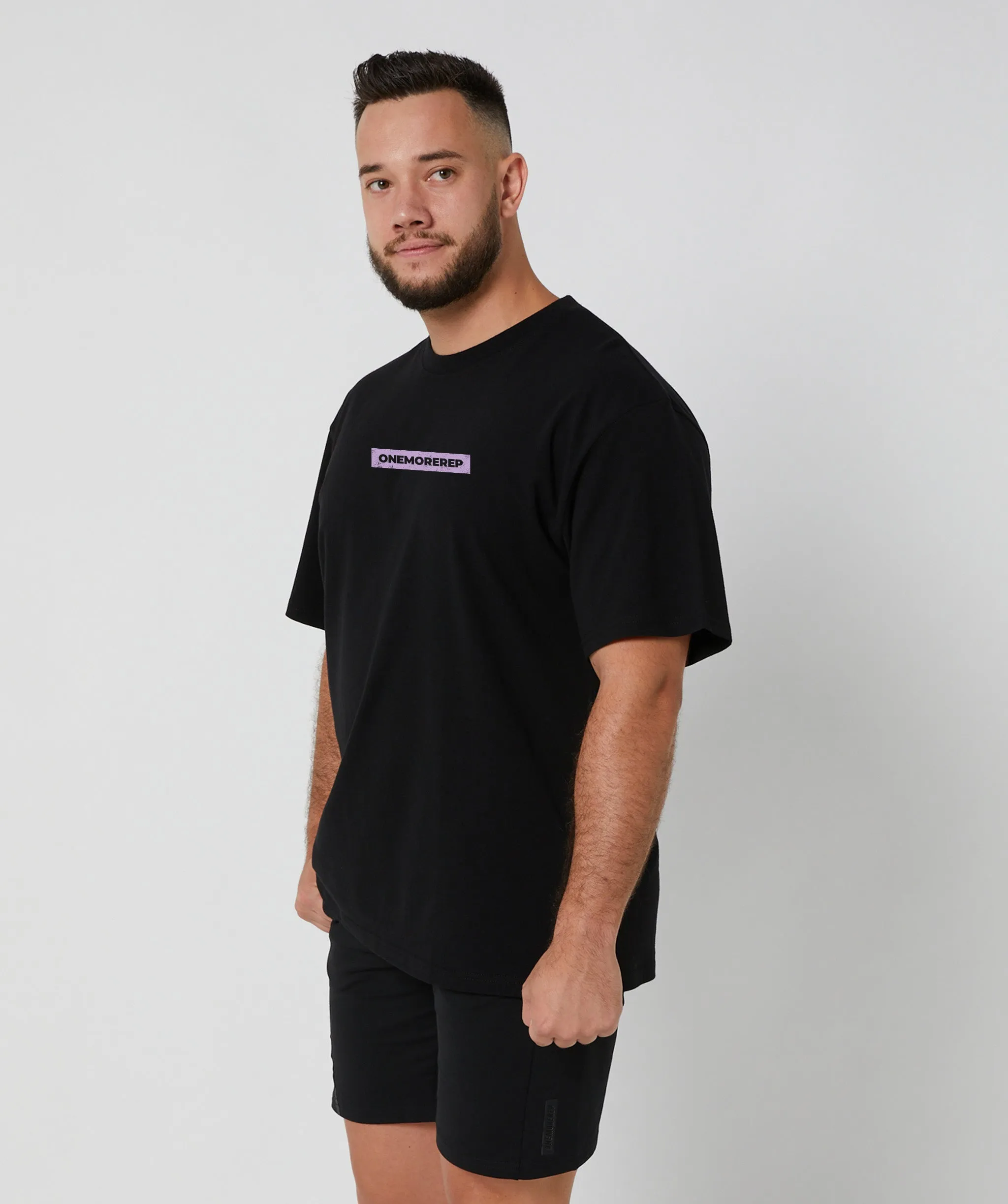 Lifting Club Tee Black/Lilac