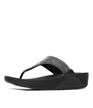 Lulu Glitz All Black Sandals