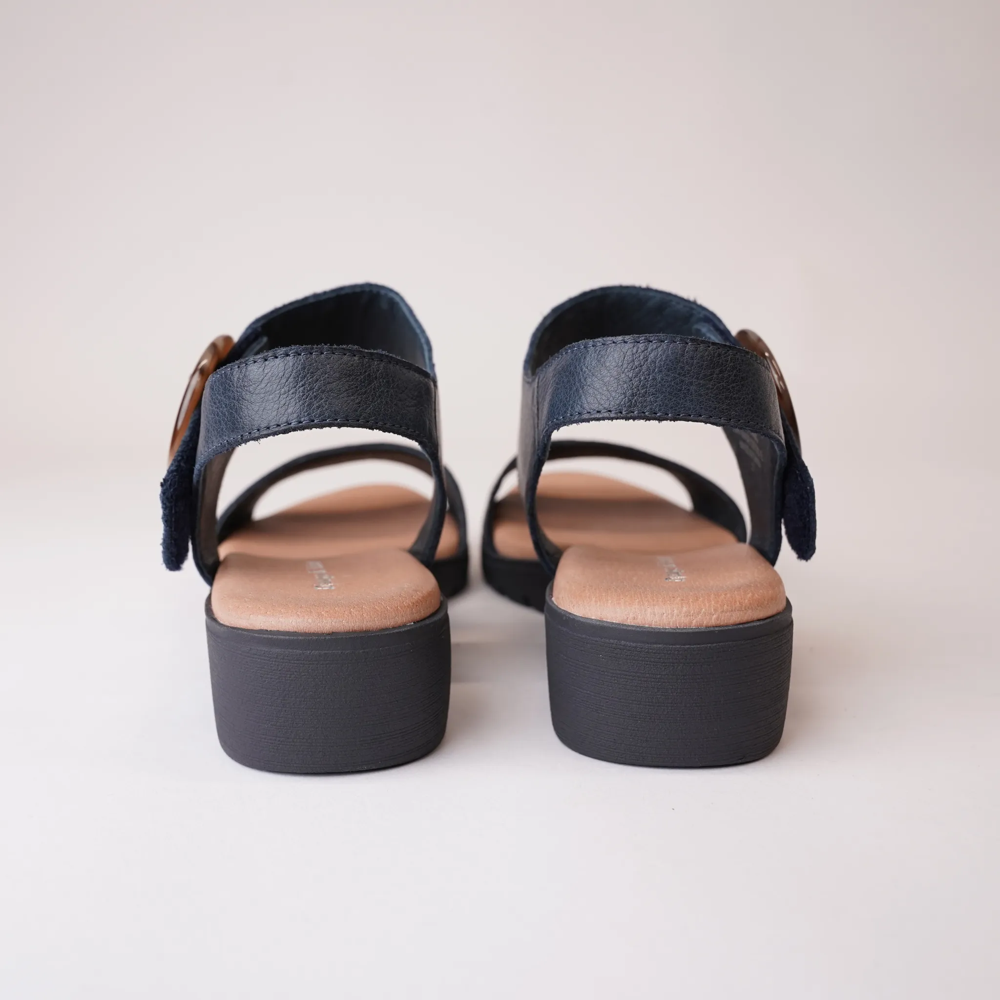 Manessay Navy/ Navy Sole Leather Sandals