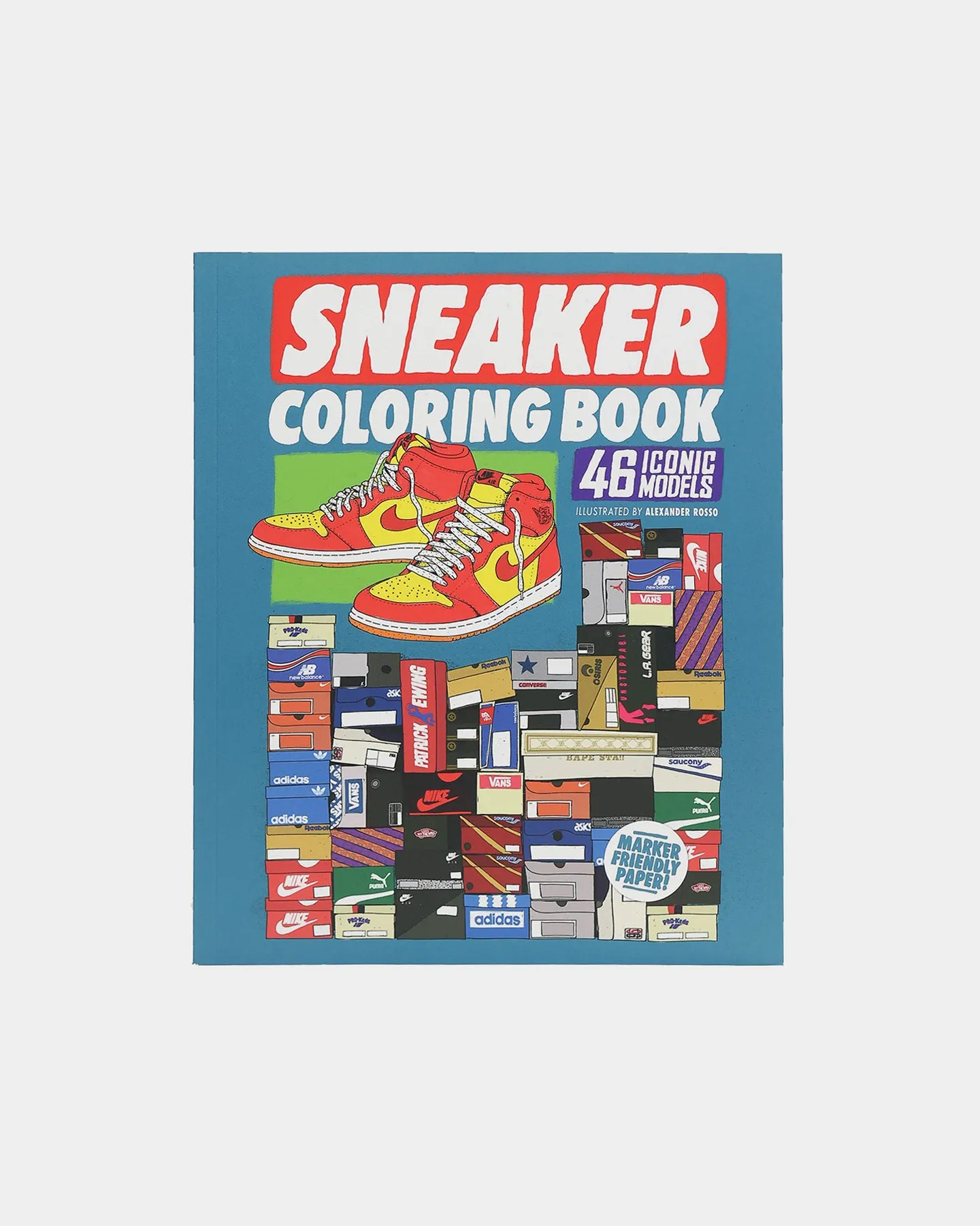 Manic Books Sneaker Colouring Book Multi-Coloured