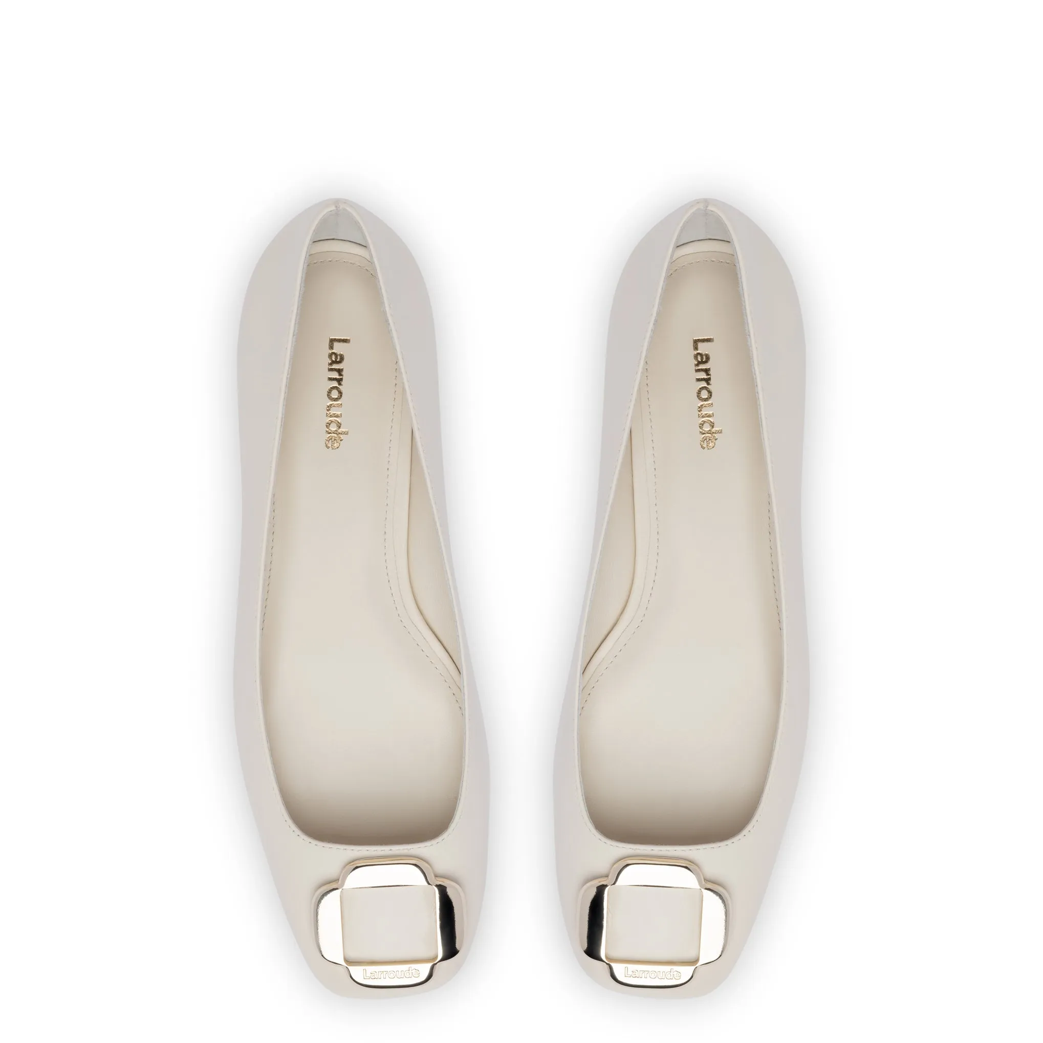 Maria Flat In White Leather