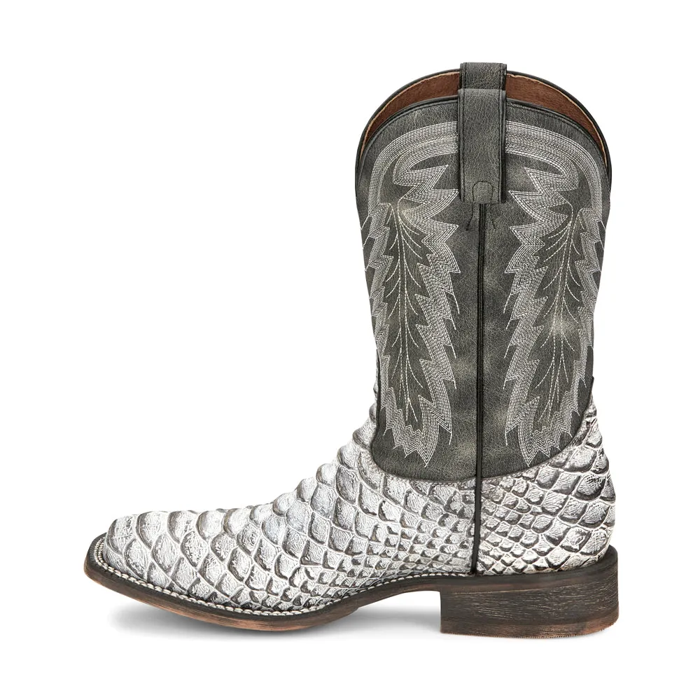 Mescalero Rodeo Snake Print Square Toe Cowboy Boots