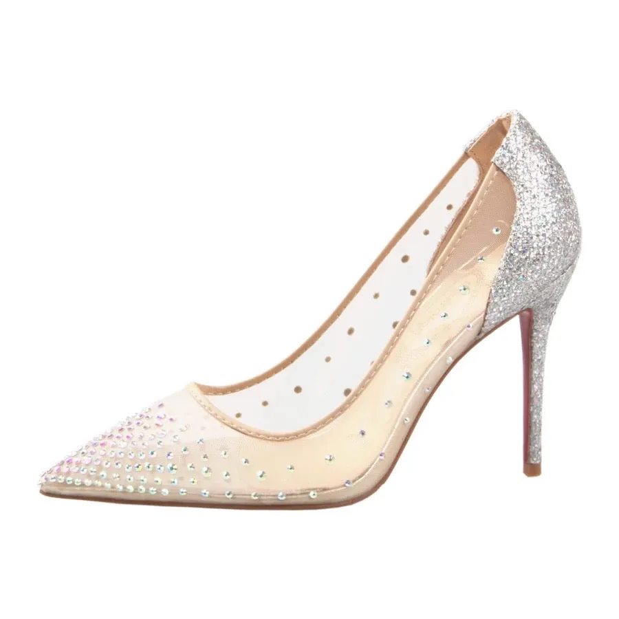 MESH Crystal High Heels