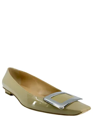 Roger Vivier Belle Vivier Metal Buckle Ballerinas Size 8.5