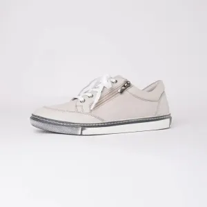 Ronnie Silver Grey Leather Sneakers