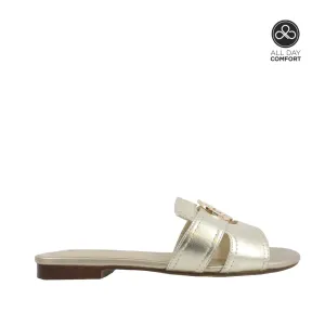 Sandalias flats Indie dorado para mujer