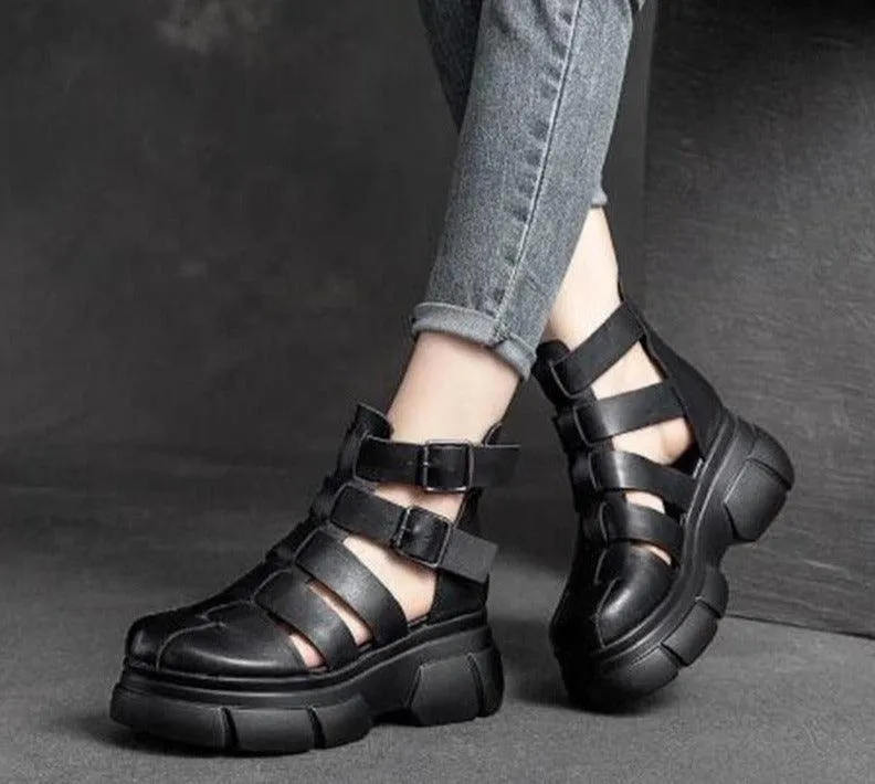 Strappy Wedge Shoes