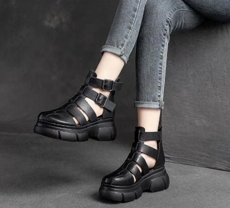 Strappy Wedge Shoes