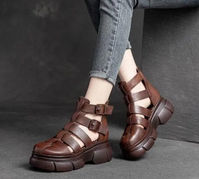 Strappy Wedge Shoes