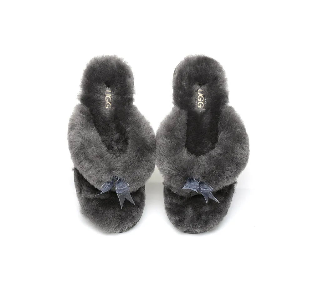 Women Fluffy Slides Thongs Cinderella