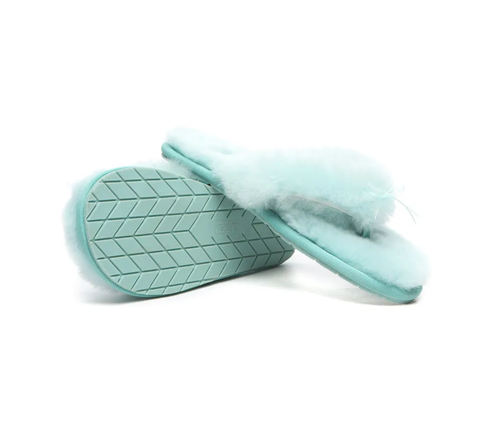 Women Fluffy Slides Thongs Cinderella