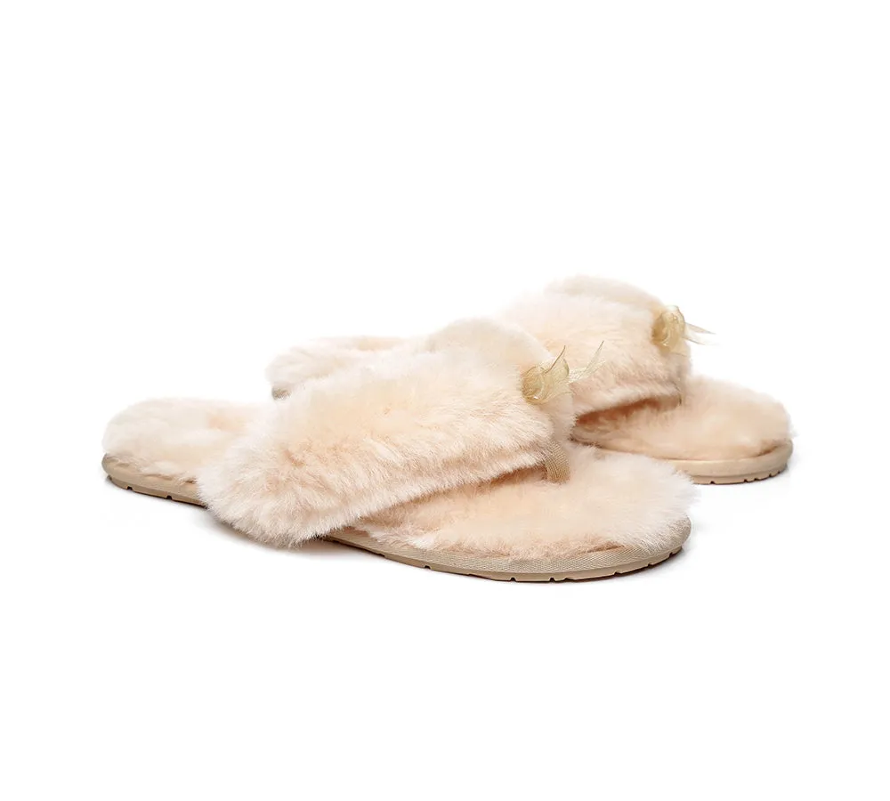 Women Fluffy Slides Thongs Cinderella