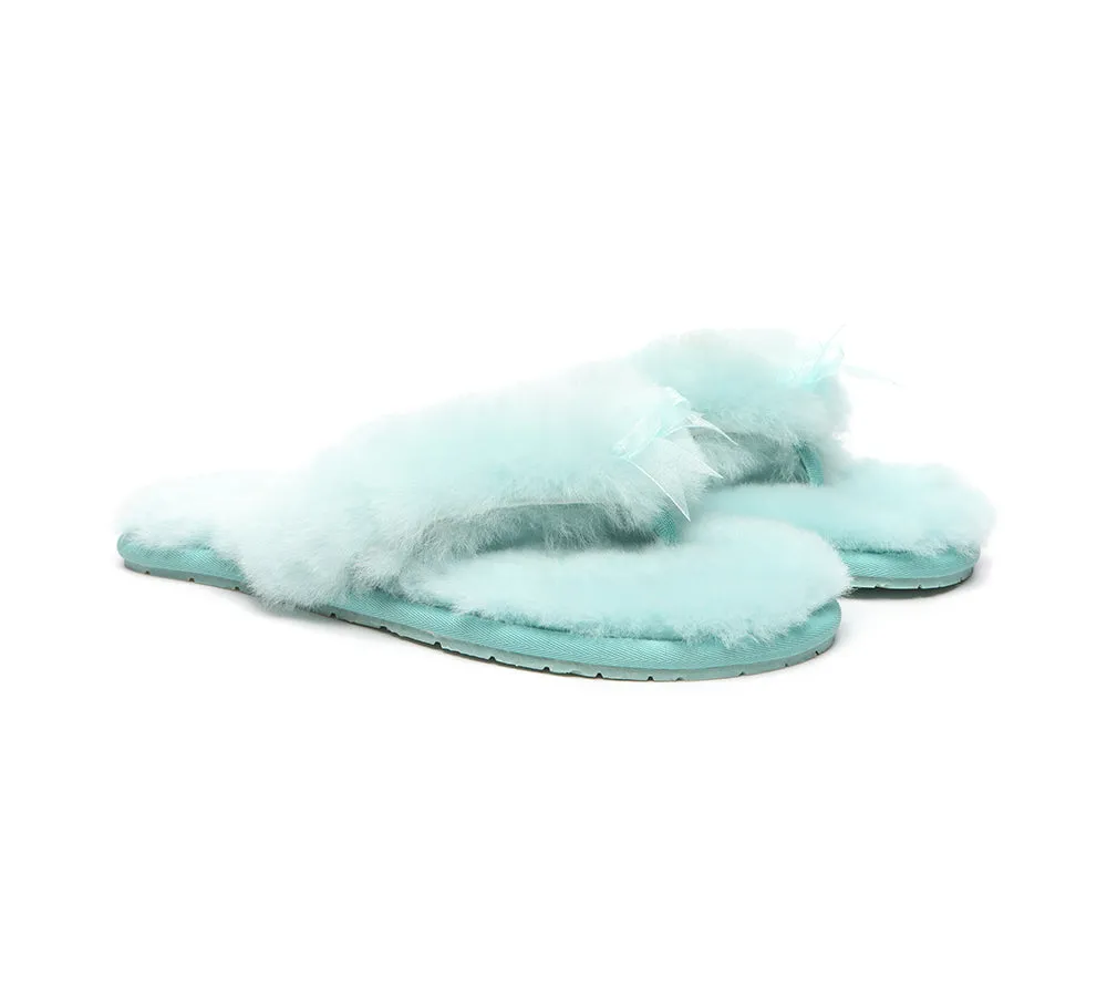 Women Fluffy Slides Thongs Cinderella